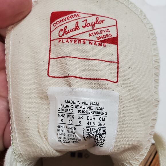 NIB Converse Chuck 70 Canvas Hi Vitality Green Egret Black Size 10/8 - Picture 10 of 12